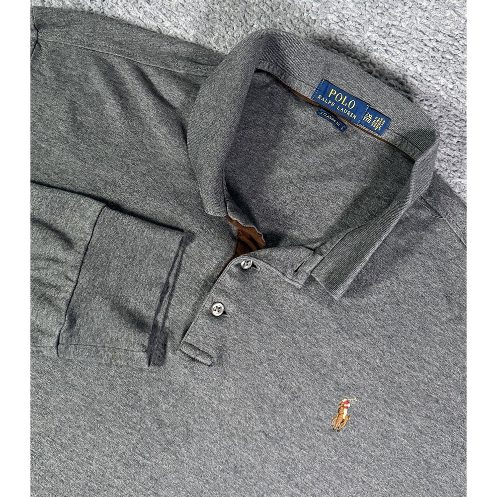 Ralph Lauren Polo Shirt Long Sleeve Men's 2XL XXL Flesh Pony Logo Preppy Casual